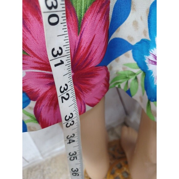 Vtg SAG HARBOR Womens Wrap Floral Skirt Sz L Y2K Hawaiian - Picture 6 of 9